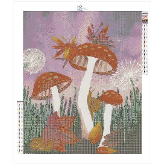 Sparkly Selections Mushrooms and Fairy - Local Utah Artist Rachel H. Diamond Painting Kit